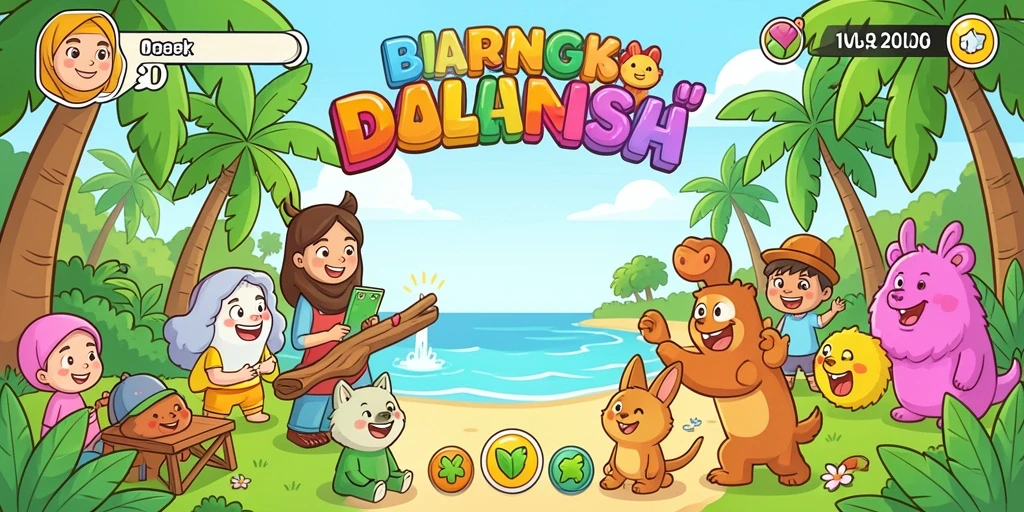 Screenshot pertama menunjukkan tampilan utama game yang menarik.