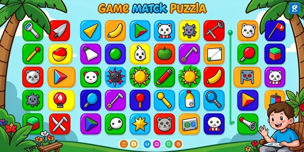 Screenshot menunjukkan karakter utama yang lucu.