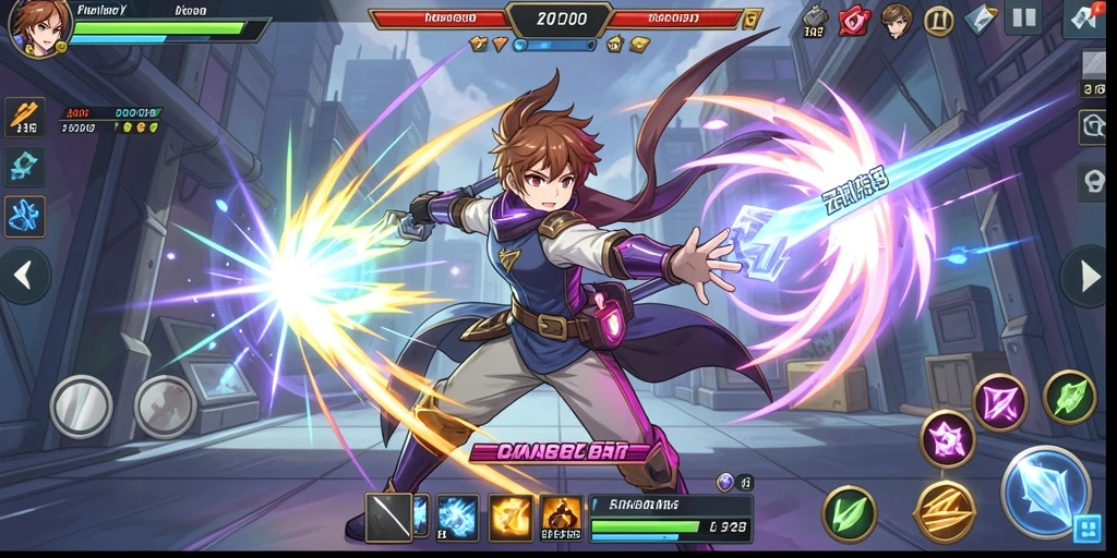 Screenshot menunjukkan tampilan karakter yang ceria dan penuh warna.